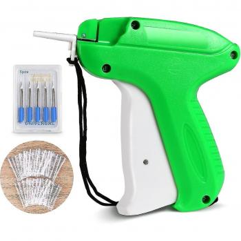 Pistolet à Étiquettes pour Vêtements avec 1200 Fils de Pagaie (5cm) + 5 Aiguilles de Rechange