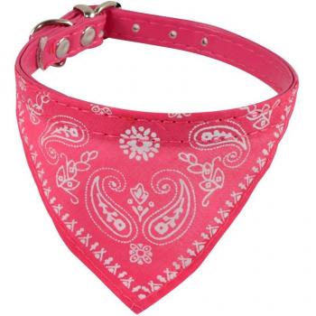 Collar de Bufanda Ajustable para Perros y Gatos en PU+Algodón