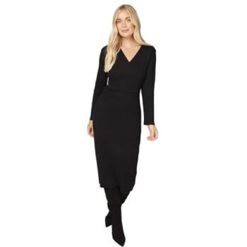 S Black Mini Knit Button Midi Dress – Women's Small