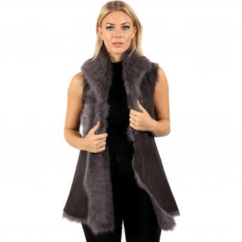 Infinity Leather Women's Sorocaba Toscana Sheepskin Long Gilet