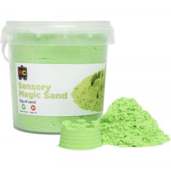 Eco-Friendly Green Sensory Magic Sand 1kg Tub