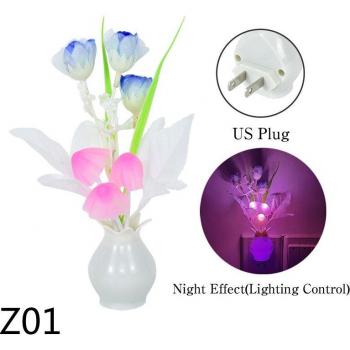 Lámpara de noche de flores