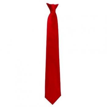 PolyCotton Burgundy Clip‑On Tie for Industrial Security
