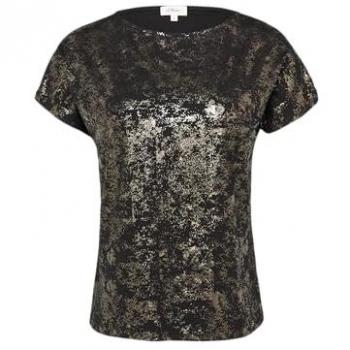 S.Oliver Kurzarmshirt mit metallischen Akzenten