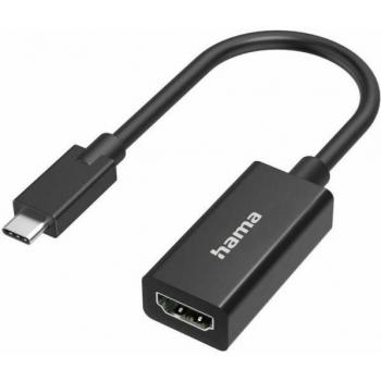 Adaptateur USB‑C vers HDMI noir – Hama 00300087 (nouveau)