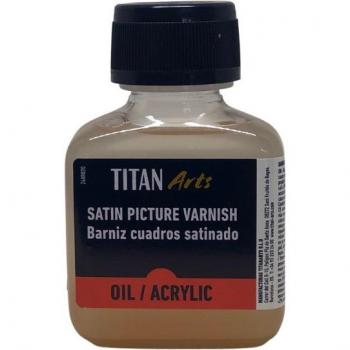 TITAN Arts Barniz satinado para óleo y acrílico 100ml