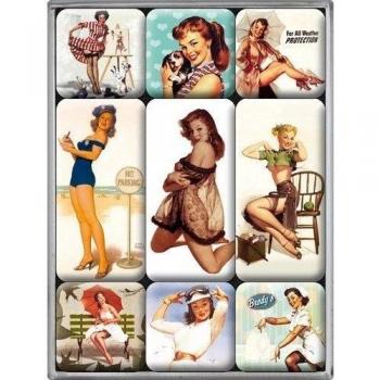 Set de Imanes Nostálgicos 83019 – Pin Up Parking 9 piezas