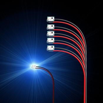 LED SMD 0402 Train Pré-soudé – Fil Micro Litz 3 V, 0.28 mm², Longueur 20 cm