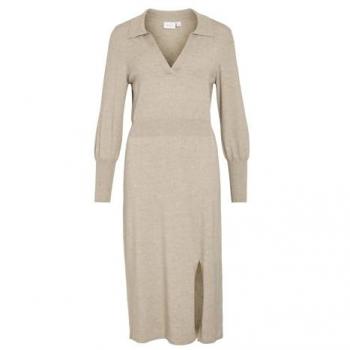 Veste midi en tricot brun pâle Kai