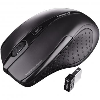 Cherry MW 3000 USB Optical Ergonomic Mouse with Extra Buttons for Right-Handed Users, Black