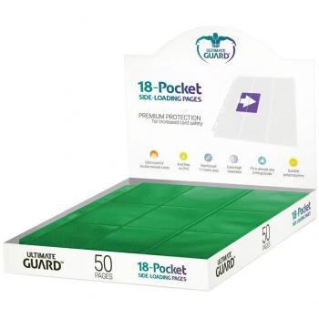 Pochettes Ultimate Guard 18 poches vertes (50)