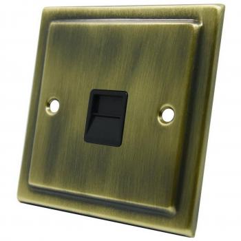 AET VABTELSBL Victorian Antique Brass Telephone Slave Socket