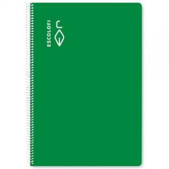 Cuaderno espiral 50 hojas pauta 3mm verde A5