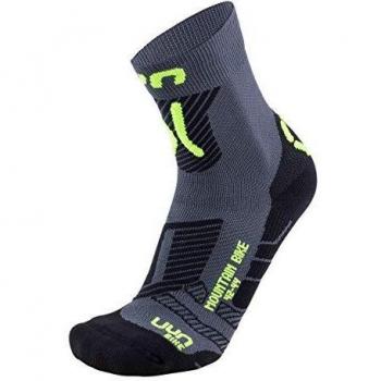 Herren MTB Socken UYN in Anthracite/Yellow Fluo, Größe 45/47
