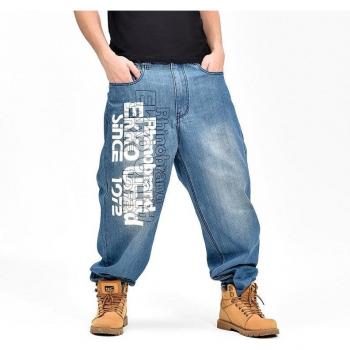 Jeans Hombres Grandes Color Azul Lúcido