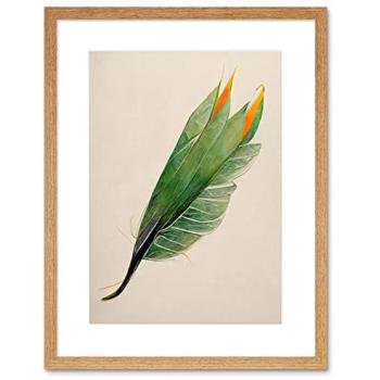 Feathered Leaf Serenity – 9x7 Beige Artwork