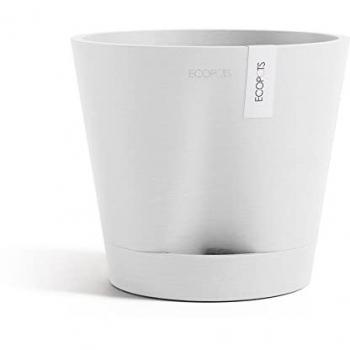 Vaso Tondo Venice 2 EcoPots Bianco Puro + Serbatoio Ø 20×H 17,5 4 Litri