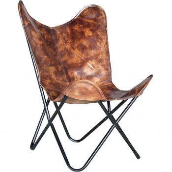 Chaise Cuir Vieilli et Fer