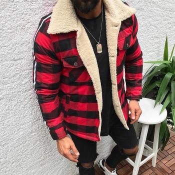 Chaqueta Casual de Hombre, Cárdigan a Cuadros, Manga Larga, Ultraleve, Invierno #4
