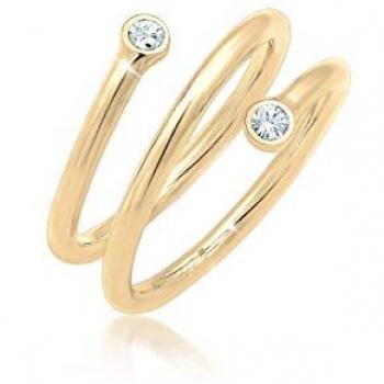 Elli Wickelring Geo Kristalle 925er Silber Damenring