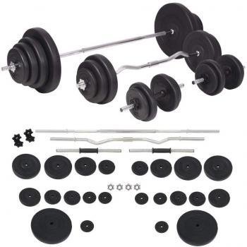 VidaXL Complete Barbell and Dumbbell Set 120 kg