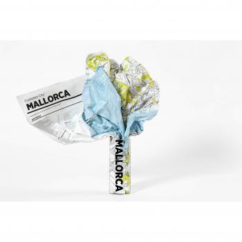 Crumpled city map. Mallorca