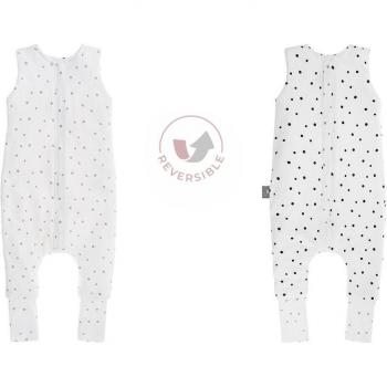 Sac de couchage avec jambes réversible S (1-2 ans) à pois