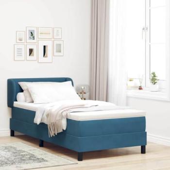 Lit à Ressorts avec Matelas Velours 80x200 cm Gris