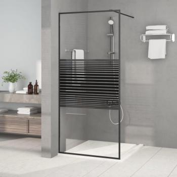 Paroi de douche Walk-in Noir 90x195 cm Verre ESG transparent