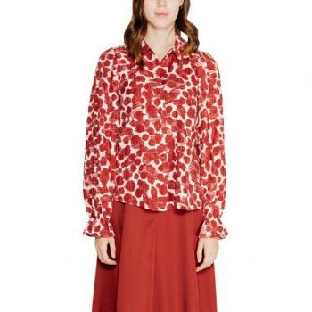 Red Polysweater with Button Closure – Size M