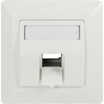 LogiLink 1-fach Keystone Unterputzdose, 45° Auslass, reinweiß