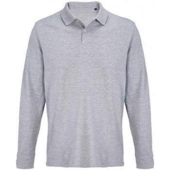 Grau XS Pacific Piqué Langarm Poloshirt – Erwachsene