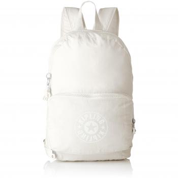 Kipling CLASSIC NIMAN FOLD Sac à dos loisir, 49 cm, 21 litres, Blanc (Lively White)