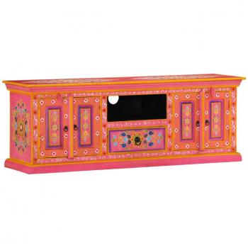 VidaXL Pink Media Console 110x30x40 cm Solid Mango Wood