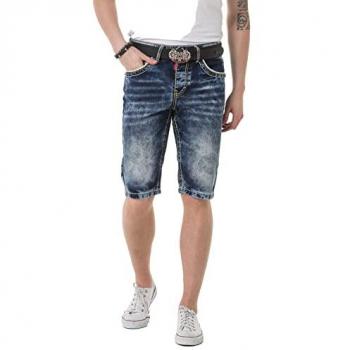 CIPO & BAXX Knielange Jeansbermudas in Blau