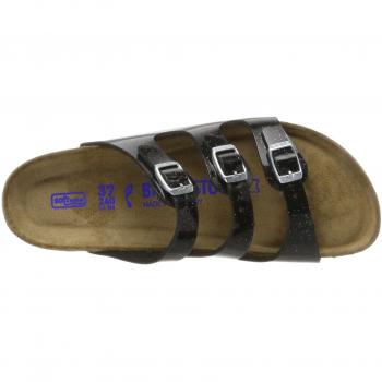 Birkenstock Florida Pantoletten, Damen, Birko-Flor Softfootbed, Schwarz, 37 EU