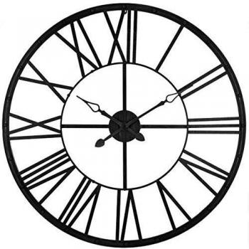 Horloge Rétro en Métal Noir D96