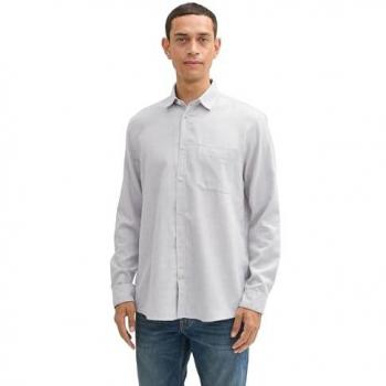 Tom Tailor Herren Hemd, Melange Optik, Regular Fit, Größe XL