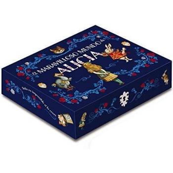 CAJA MARAVILLOSO MUNDO DE ALICIA.INCLUYE: 2 LIBROS, LIBRETA, 5 POSTALES Y UN IMÁN