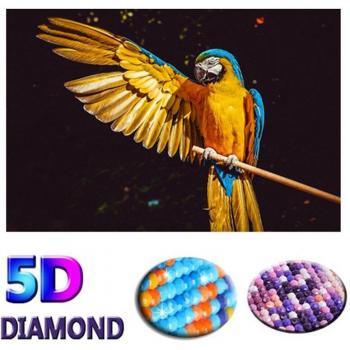 Ricamo 5D Diamond Painting Papagal 20x30cm