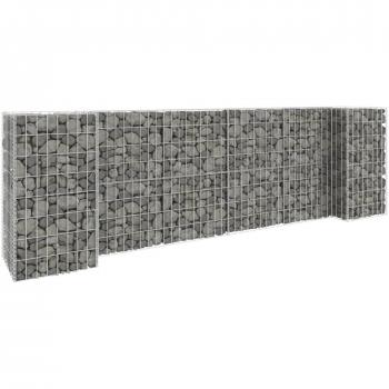 VidaXL JARDINERA DE GAVIONES FORMA DE H ALAMBRE DE ACERO 260X40X80 CM
