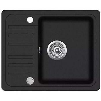VidaXL Black Granite Kitchen Sink Single Basin