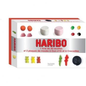 Haribo : 1 livre de 30 recettes et 2 plaques de moules à ours d'Or et à Crocodiles