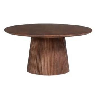 Mesa de Café Rimbaud Redonda 80 cm Efecto Madera