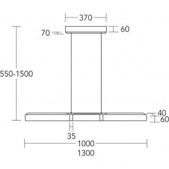 Lampada LED Marley a sospensione, legno, up/down, dimmerabile