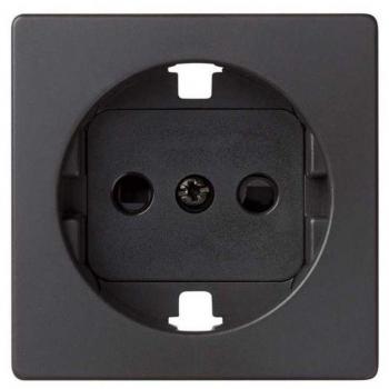 Tapa de enchufe schuko negro mate Simon 82 Concept