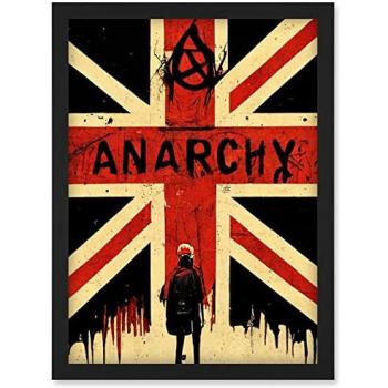 Black Artery8 Civil Unrest Punk Rioting – UK Houses Parliament Wall Art A4