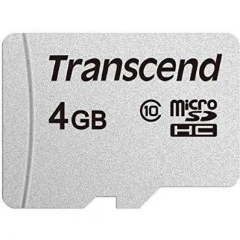 Transcend 300S (microSDHC, 4 GB), Speicherkarte, Silber