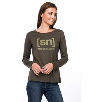 Super.Natural Essential I.D. T-shirt long manches laine Mérinos Femme XS Killer Khaki & Bamboo