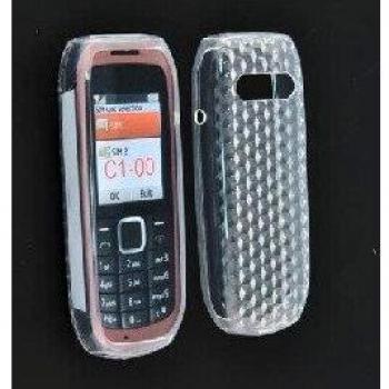 Cover Semi-Rigida in Silicone per Nokia C1-00 Bianco
